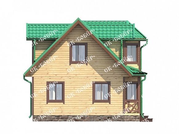 Деревянный дом из бруса 7х8. фото