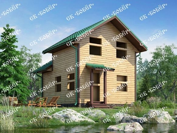 Сруб бани из бруса 5х7