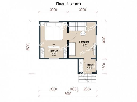 Дом из бруса 4х6. фото