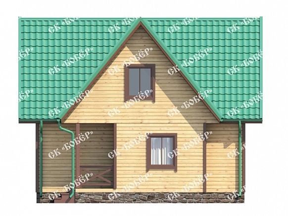 Дом из бруса 8х7.5. фото