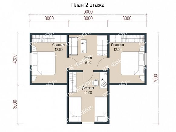 Дом из бруса 7х9. фото