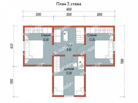 Сруб из бруса 7х9. фото