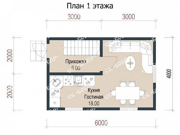 Дом из бруса 4х6. фото
